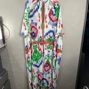 Zara Multicolor Maxi Dress with Bold Patterns